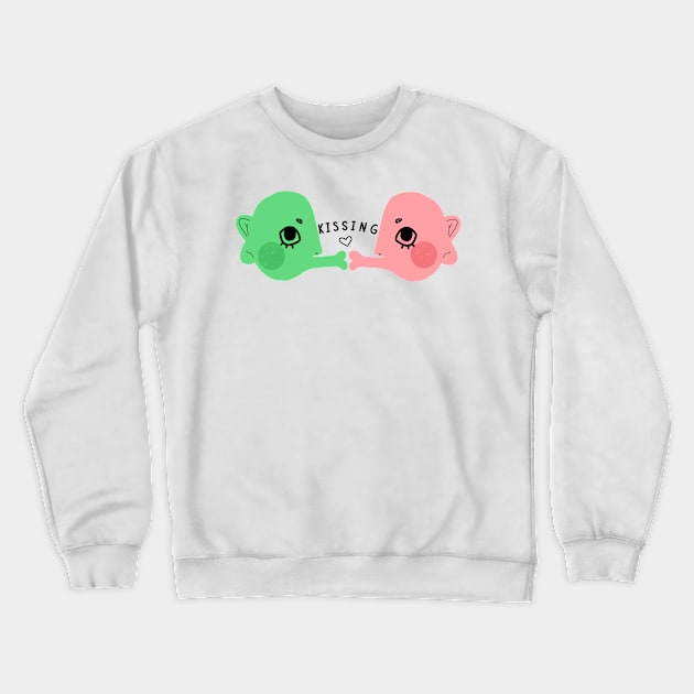 kissing Crewneck Sweatshirt by Zoey Delia